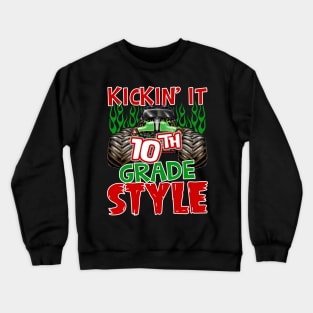 Kickin it 10th Grade Back to School Teacher Crewneck Sweatshirt